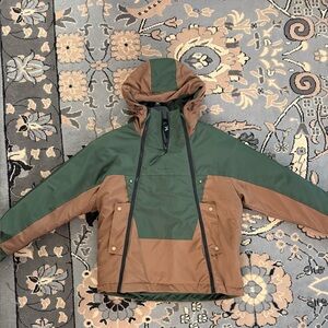 Men's Green and Brown Techwear Jacket